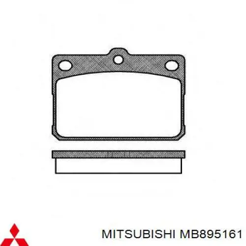 Передние тормозные колодки MB895161 Mitsubishi