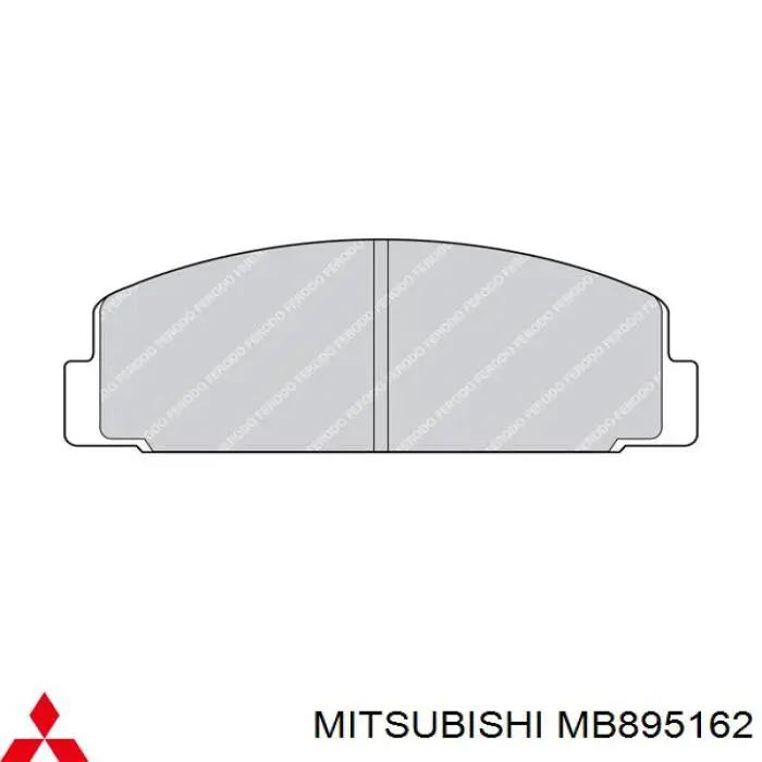 Задние тормозные колодки MB895162 Mitsubishi