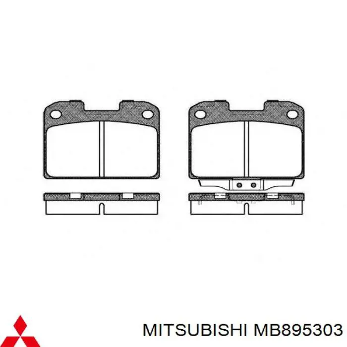 Задние тормозные колодки MB895303 Mitsubishi