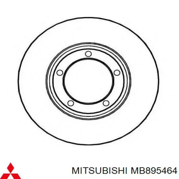 Передние тормозные диски MB895464 Mitsubishi