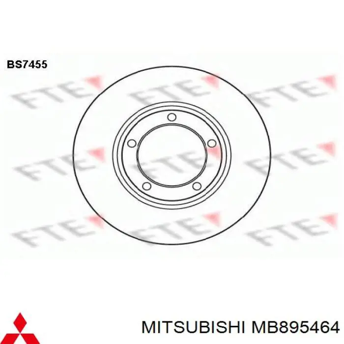 MB895464 Mitsubishi Диск тормозной передний