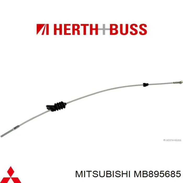 MB895685 Mitsubishi трос ручного тормоза передний