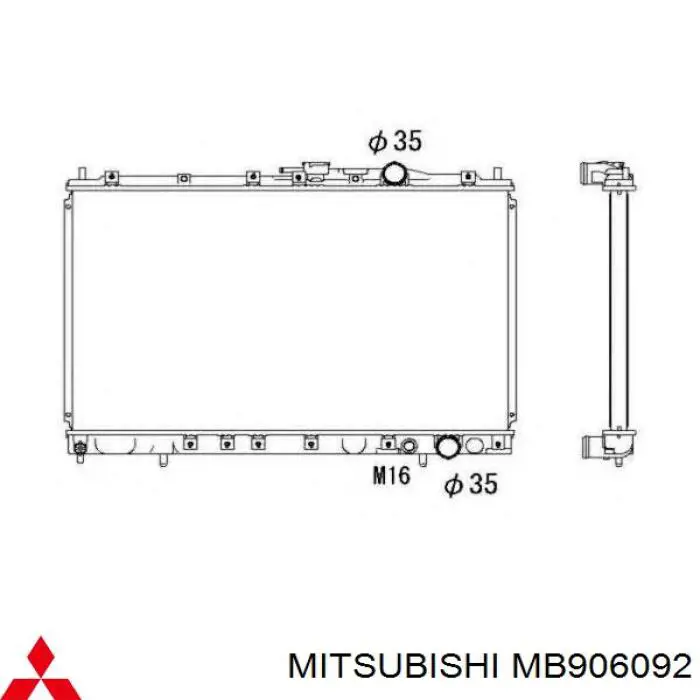MB906092 Mitsubishi радиатор