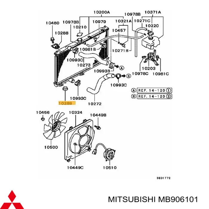  Mitsubishi MB906101 цена, от 3.99 USD