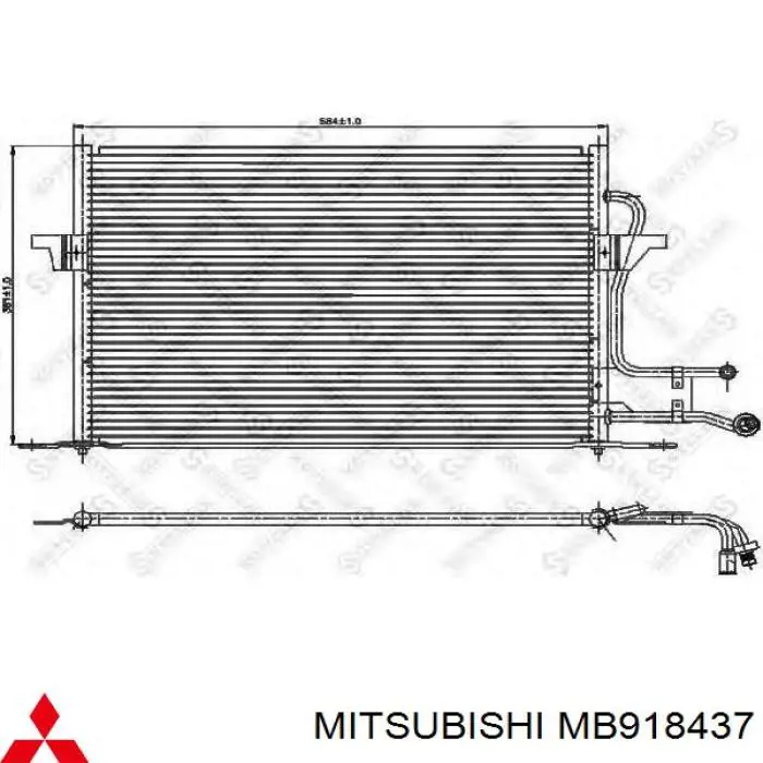 Конденсатор кондиционера Mitsubishi MB918437 цена, от 96.72 USD
