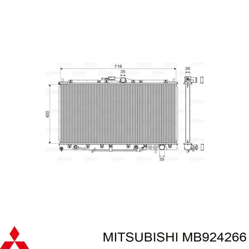 MB924266 Market (OEM) радиатор