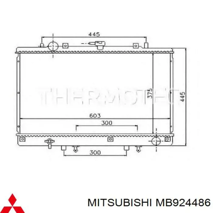 Радиатор охлаждения двигателя Mitsubishi MB924486 цена, от 85.73 USD