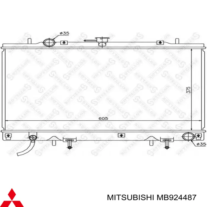 Радиатор MB924487 Mitsubishi