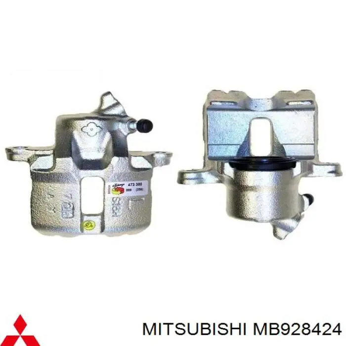 MB928424 Mitsubishi суппорт тормозной передний левый