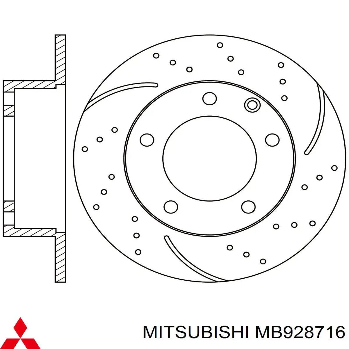 Купить MB928716 Mitsubishi Диск тормозной задний