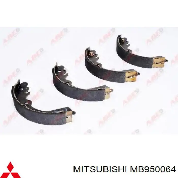 MB950064 Mitsubishi колодки тормозные задние барабанные