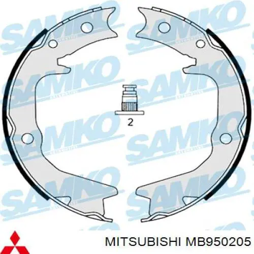 Тормоза рабочие задние ножные и тормозные барабаны Mitsubishi MB950205 цена, от 19.29 USD
