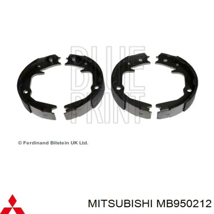 MB950212 Mitsubishi колодки тормозные задние барабанные
