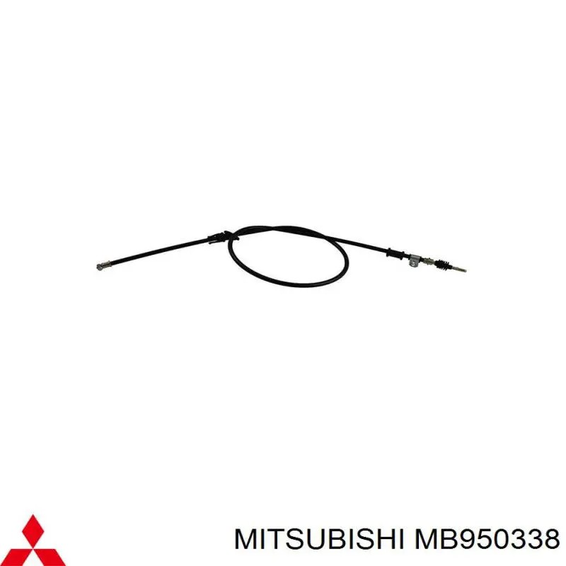 MB950338 Mitsubishi Трос ручного тормоза задний, правый