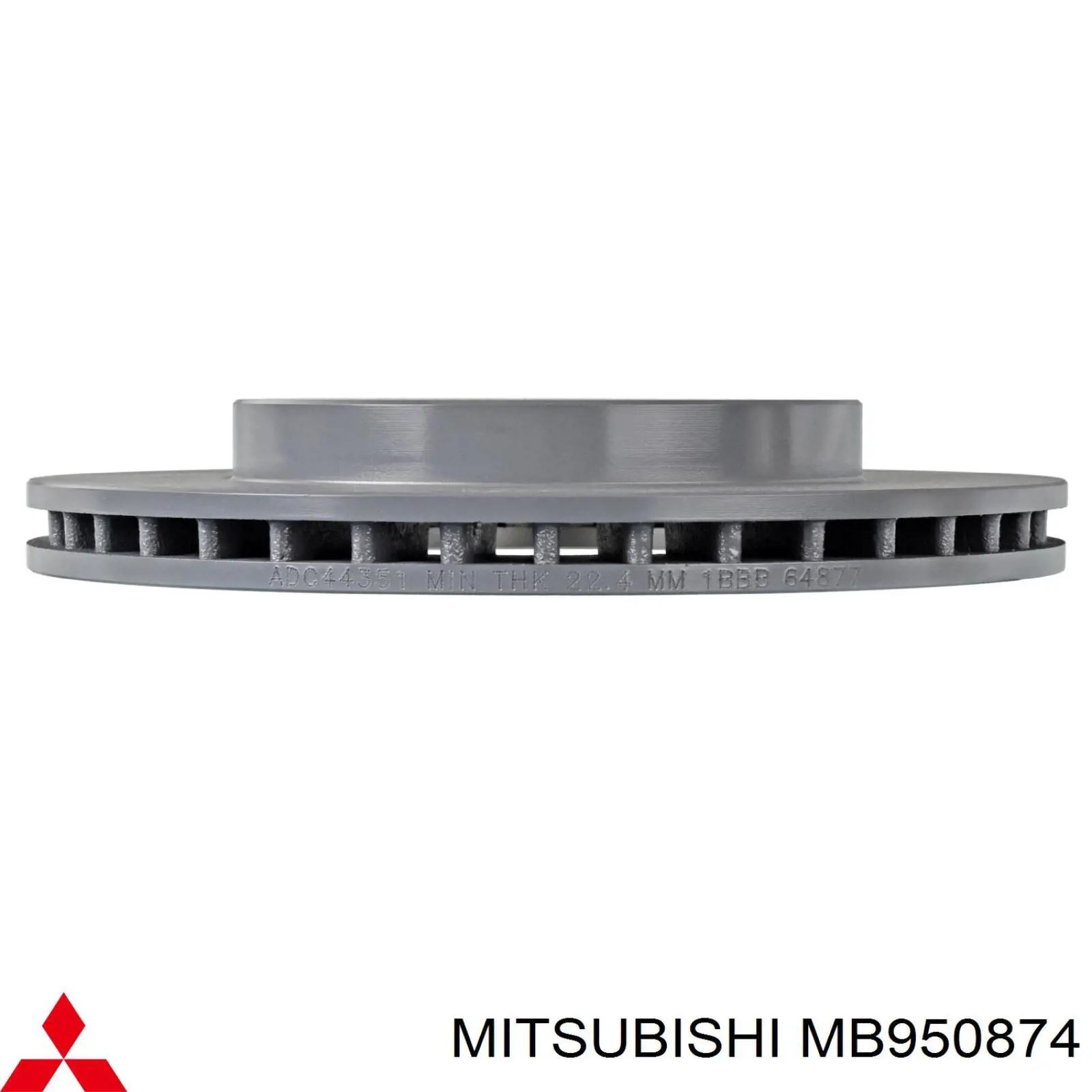 Передние тормозные диски MB950874 Mitsubishi