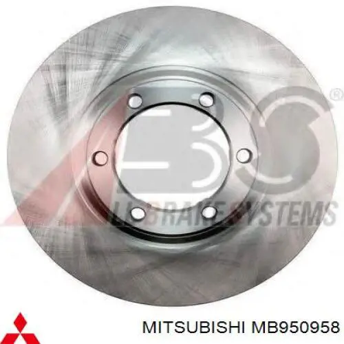 Передние тормозные диски MB950958 Mitsubishi