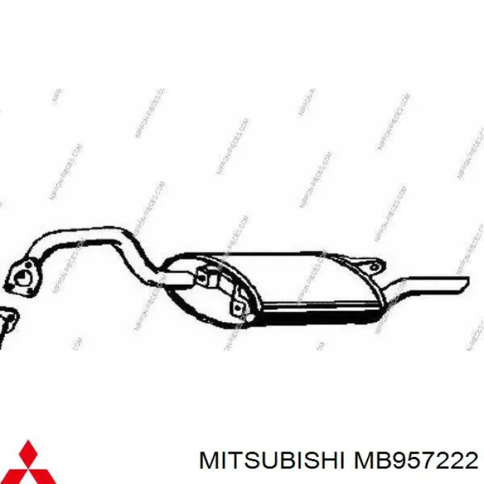 Глушитель задний MB957222 Mitsubishi