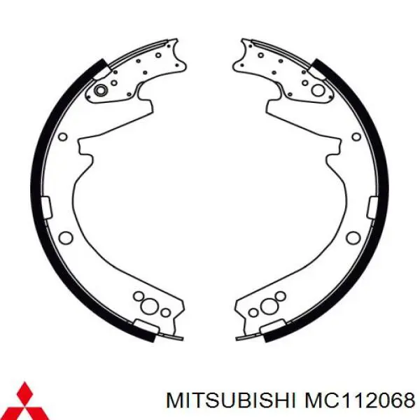 Задние барабанные колодки MC112068 Mitsubishi