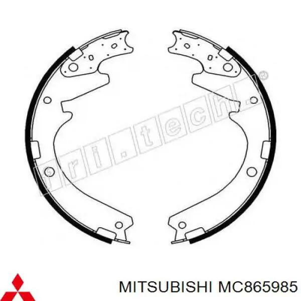MC865985 Mitsubishi колодки тормозные задние барабанные