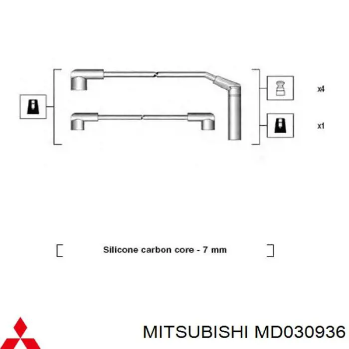 MD030936 Mitsubishi высоковольтные провода