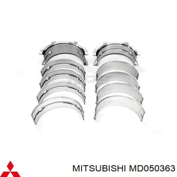 MD050363 Mitsubishi folhas inseridas principais de cambota, kit, padrão (std)
