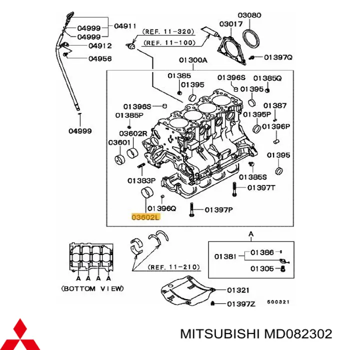 MD082302 Mitsubishi folha inserida da árvore de equilibração