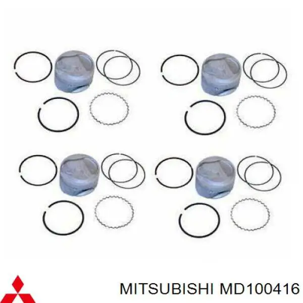 MD100416 Mitsubishi поршень в комплекте на 1 цилиндр, std