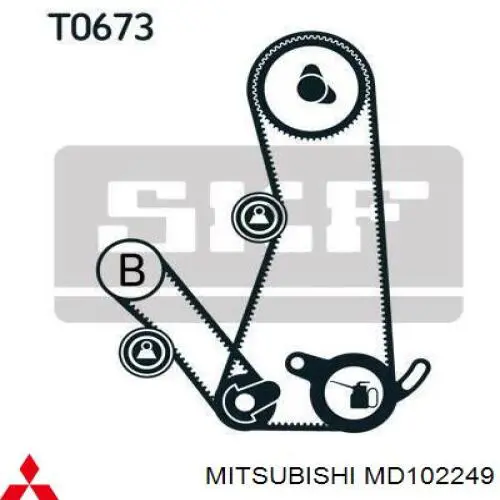 Correa distribucion MD102249 Mitsubishi