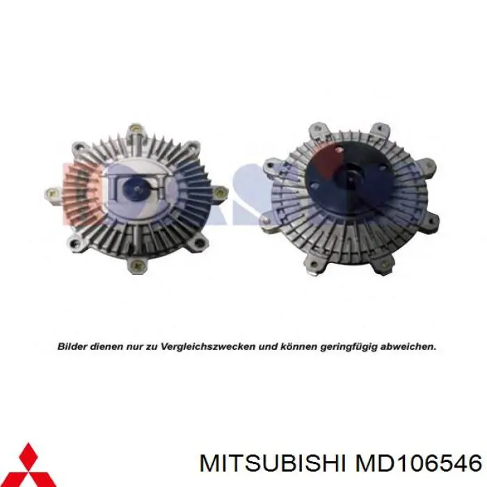 Вискомуфта (вязкостная муфта) вентилятора охлаждения Mitsubishi MD106546