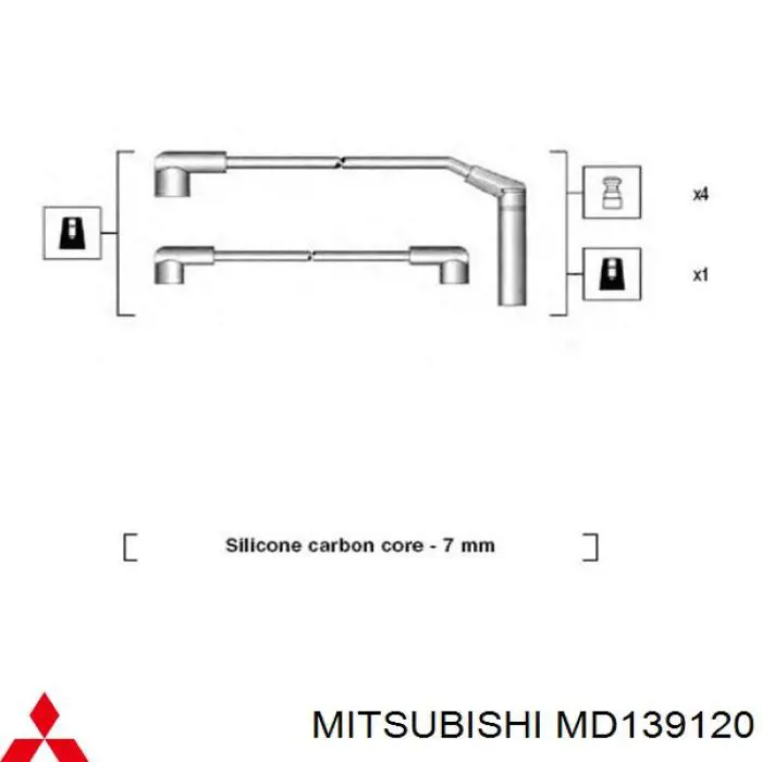 Купить MD139120 Mitsubishi Провода высокого напряжения