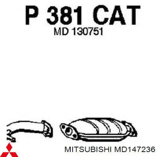 Катализатор MD147236 Mitsubishi