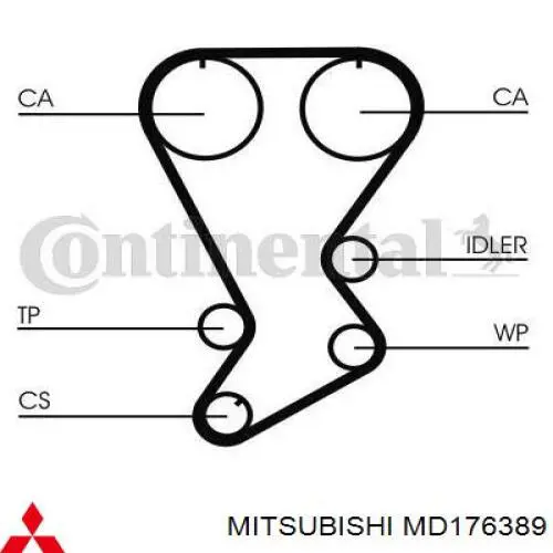 MD176389 Mitsubishi ремень грм