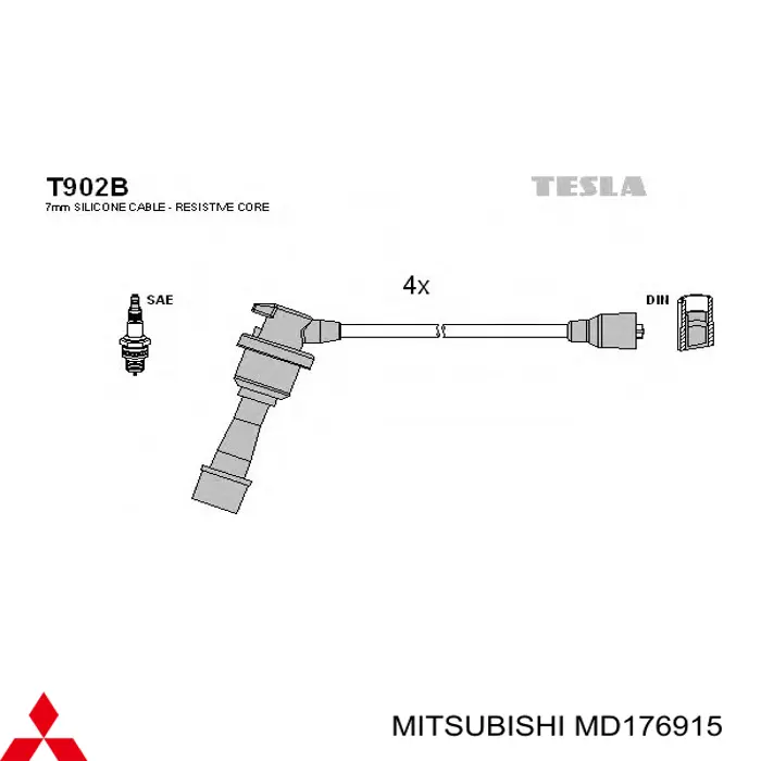 MD176915 Mitsubishi высоковольтные провода