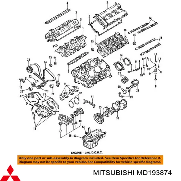 Ремень ГРМ Mitsubishi MD193874