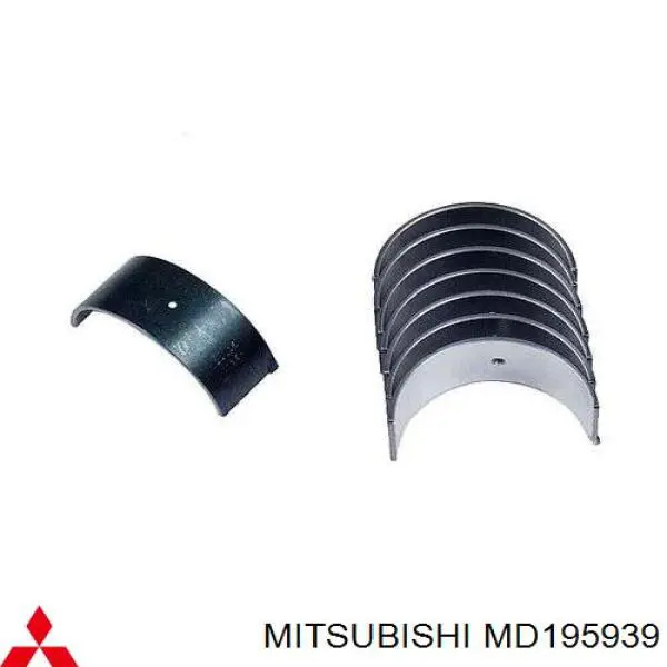 Вкладыши коленвала шатунные, комплект, стандарт (STD) на Mitsubishi Galant IX 