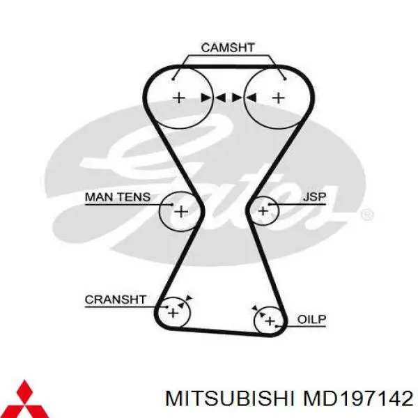 MD197142 Mitsubishi ремень грм