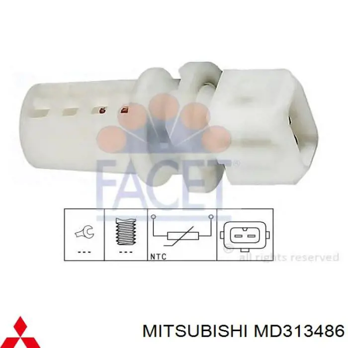 Датчик температуры воздушной смеси Mitsubishi MD313486