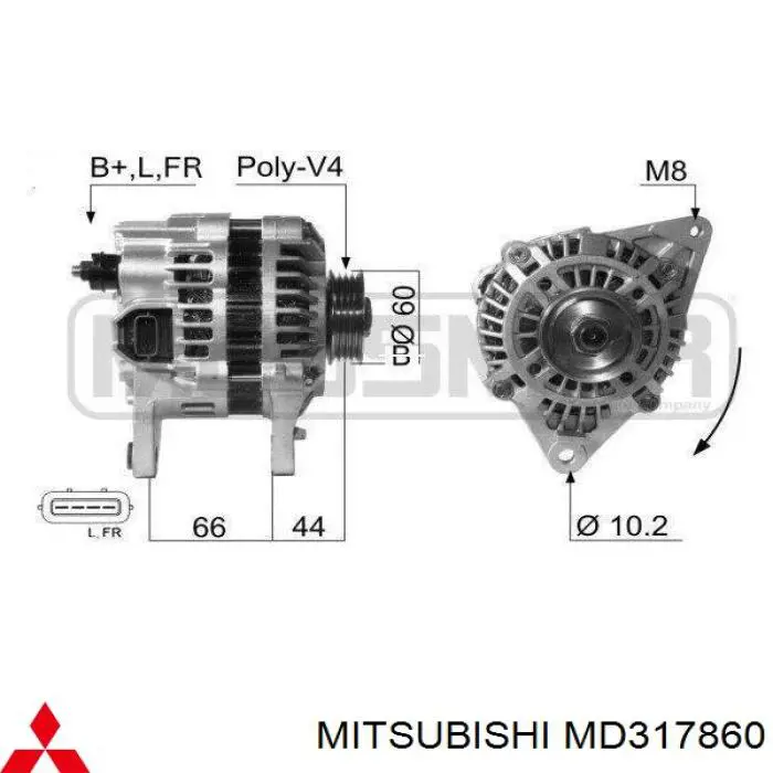 MD317860 Mitsubishi генератор
