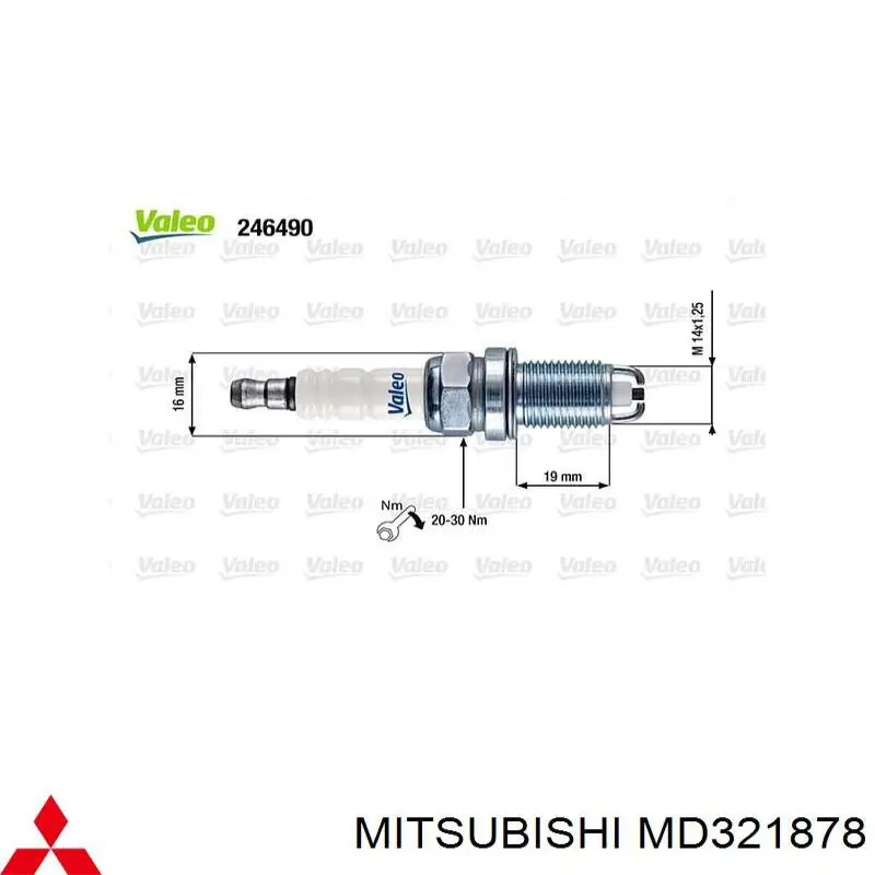Свечи зажигания MD321878 Mitsubishi