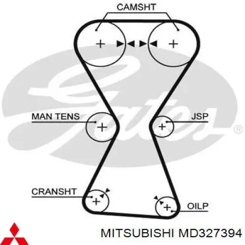 MD327394 Mitsubishi ремень грм