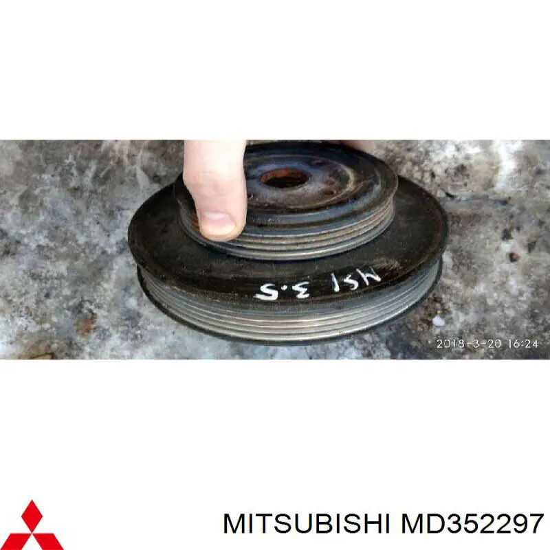 Шкив вискомуфты (крыльчатки) системы охлаждения на Mitsubishi Pajero SPORT 