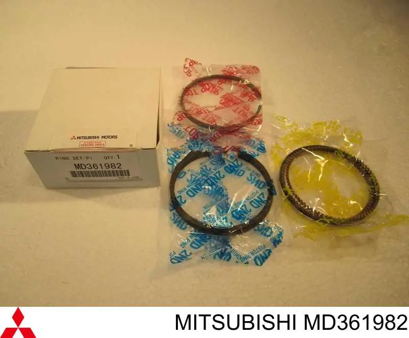Кольца поршневые на 1 цилиндр, STD. MITSUBISHI MD361982