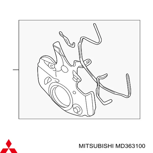 Proteção inferior da correia do mecanismo de distribuição de gás para Mitsubishi Space Wagon (N8_, N9_)