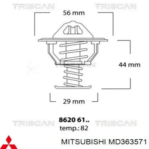 MD363571 Mitsubishi termostato