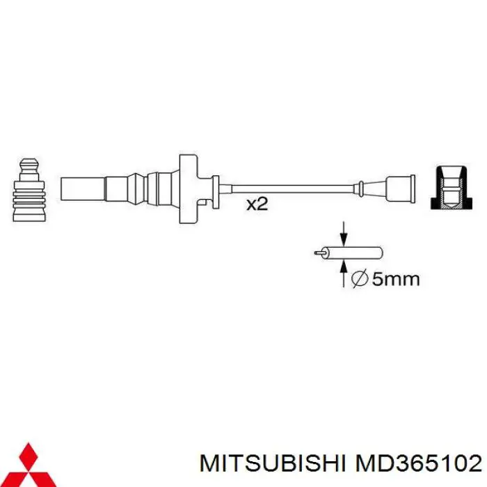 Провода зажигания Mitsubishi MD365102 цена, от 21.73 USD