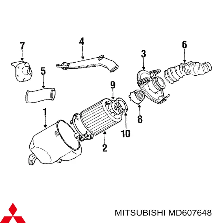 MD607648 Mitsubishi воздушный фильтр