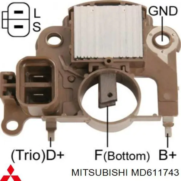 MD611743 Mitsubishi реле-регулятор генератора (реле зарядки)