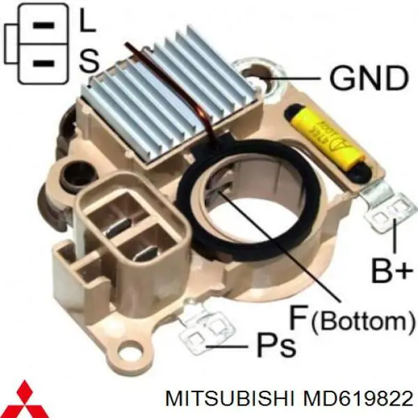 Реле регулятор генератора MITSUBISHI MD619822
