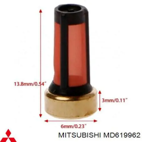 Фильтр тонкой очистки топлива Mitsubishi MD619962 цена, от 3.46 USD