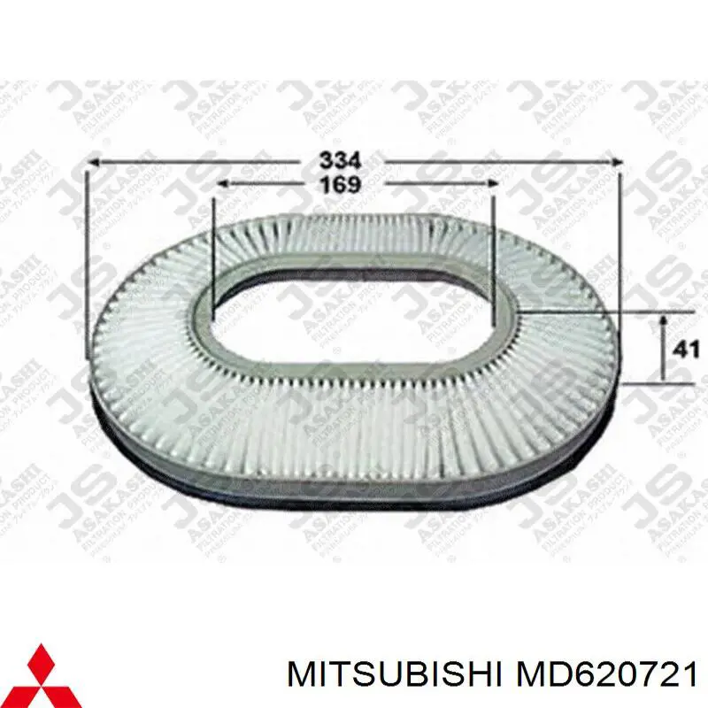 MD620721 Mitsubishi Воздушный фильтр двигателя